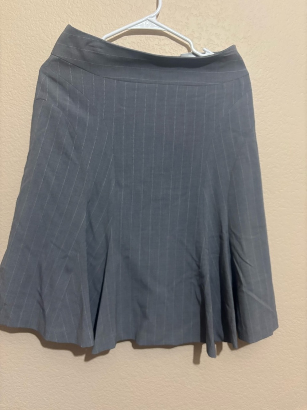 Worthington Classic Pinstripe A-Line Skirt - Gray size 4